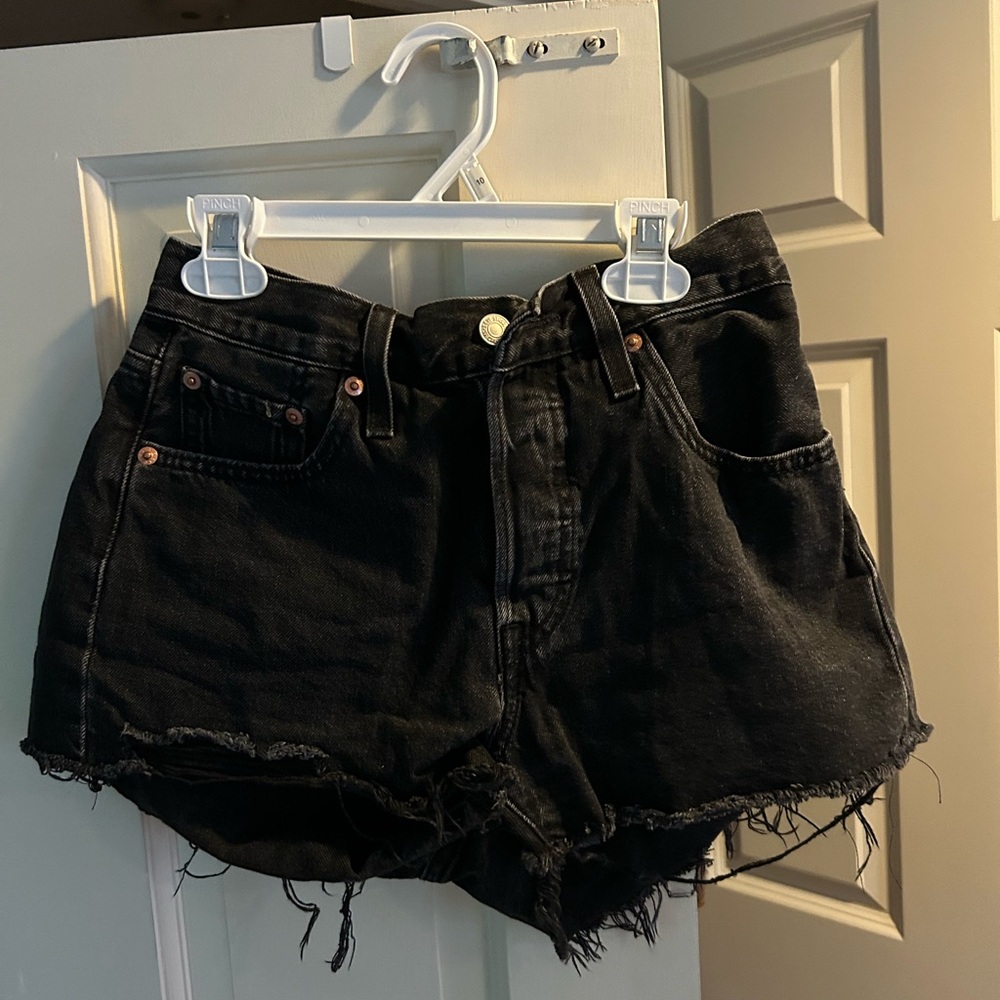 Black Denim Women's Shorts